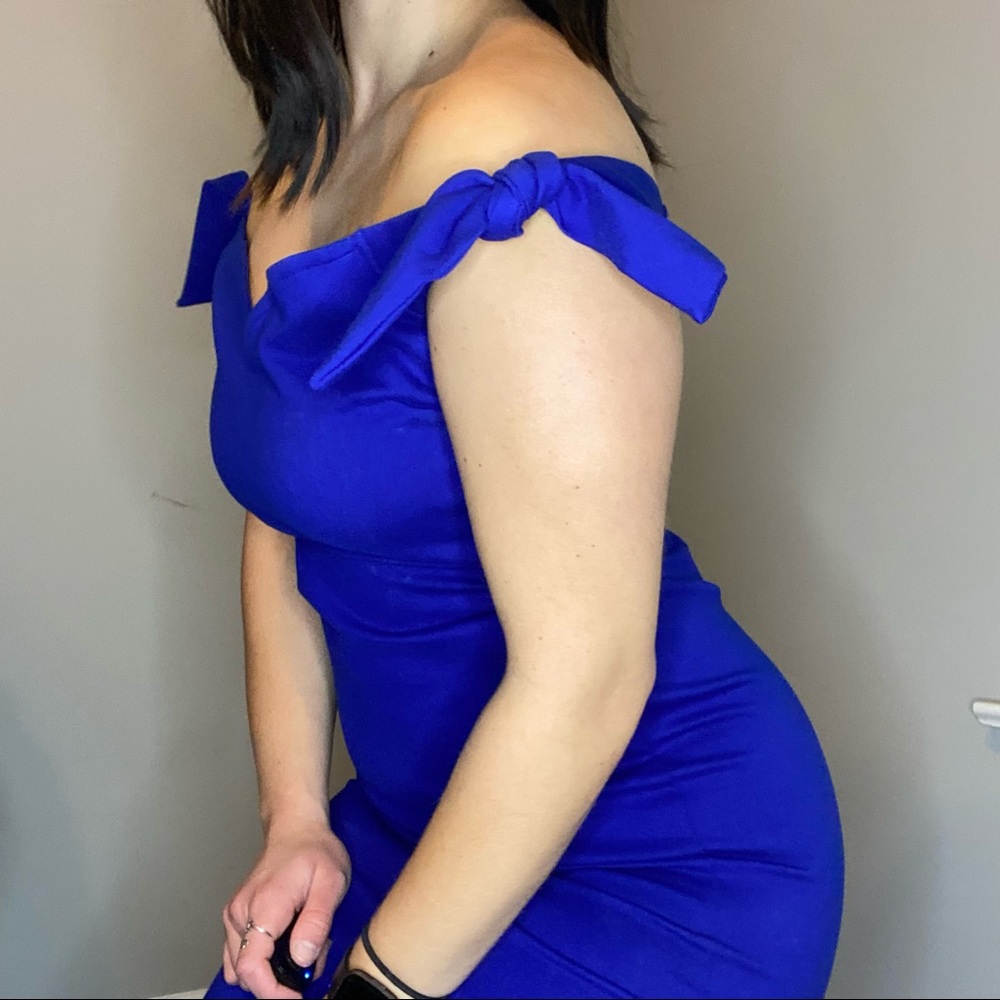 Superdown x Revolve Shae Off The Shoulder Cocktail Midi Dress Size Medium - Picture 12 of 15